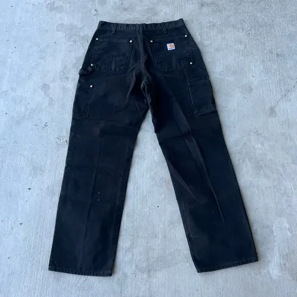 Vintage Y2K Carhartt black double knee work wear carpenter pants